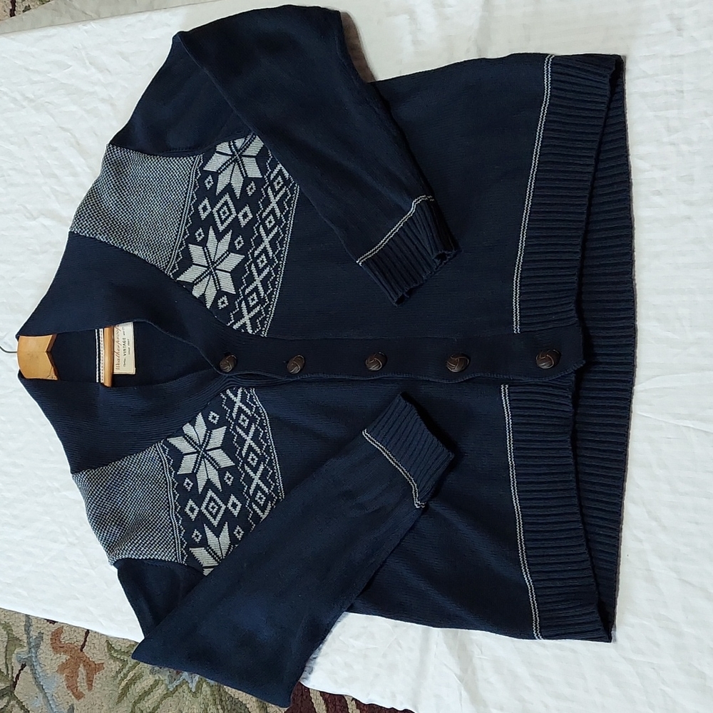 Mens Large Sweater Weatherproof Vintage 100% Cotton